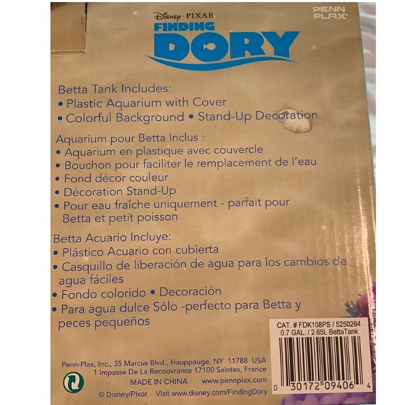 NIB! Disney Pixar Finding Dory Freshwater Small Fish / Betta Aquarium! - Picture 4 of 5